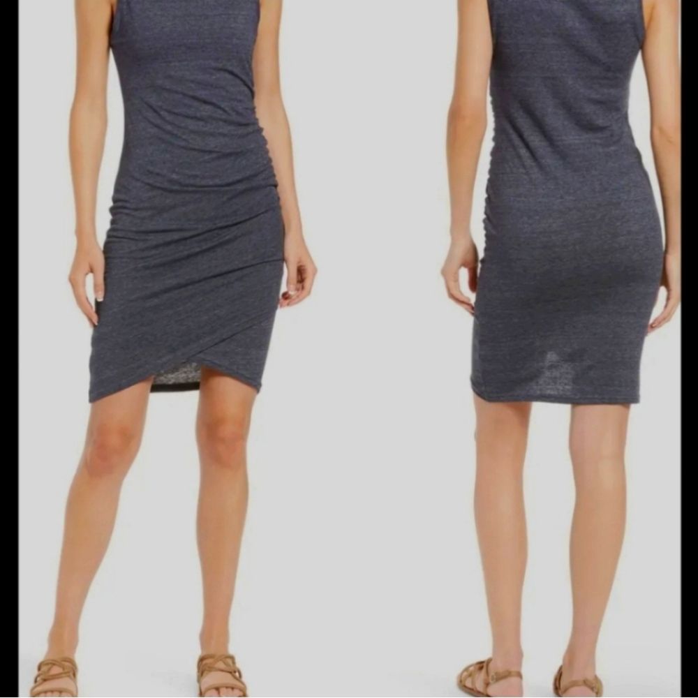 Leith ruched side sleeveless dress